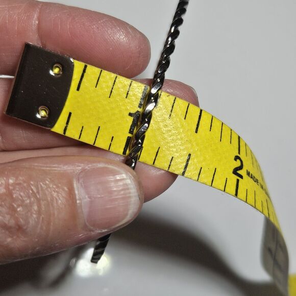 Vintage Dark Silver Tone Flattened Twist Design Bangle Bracelet 8.25" - Picture 11 of 15